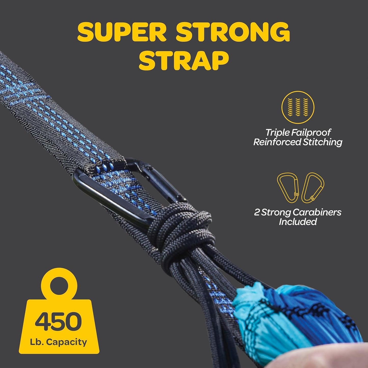 Camping Hammock, Single or Double, Lightweight for Hiking, Backpacking or the Backyard