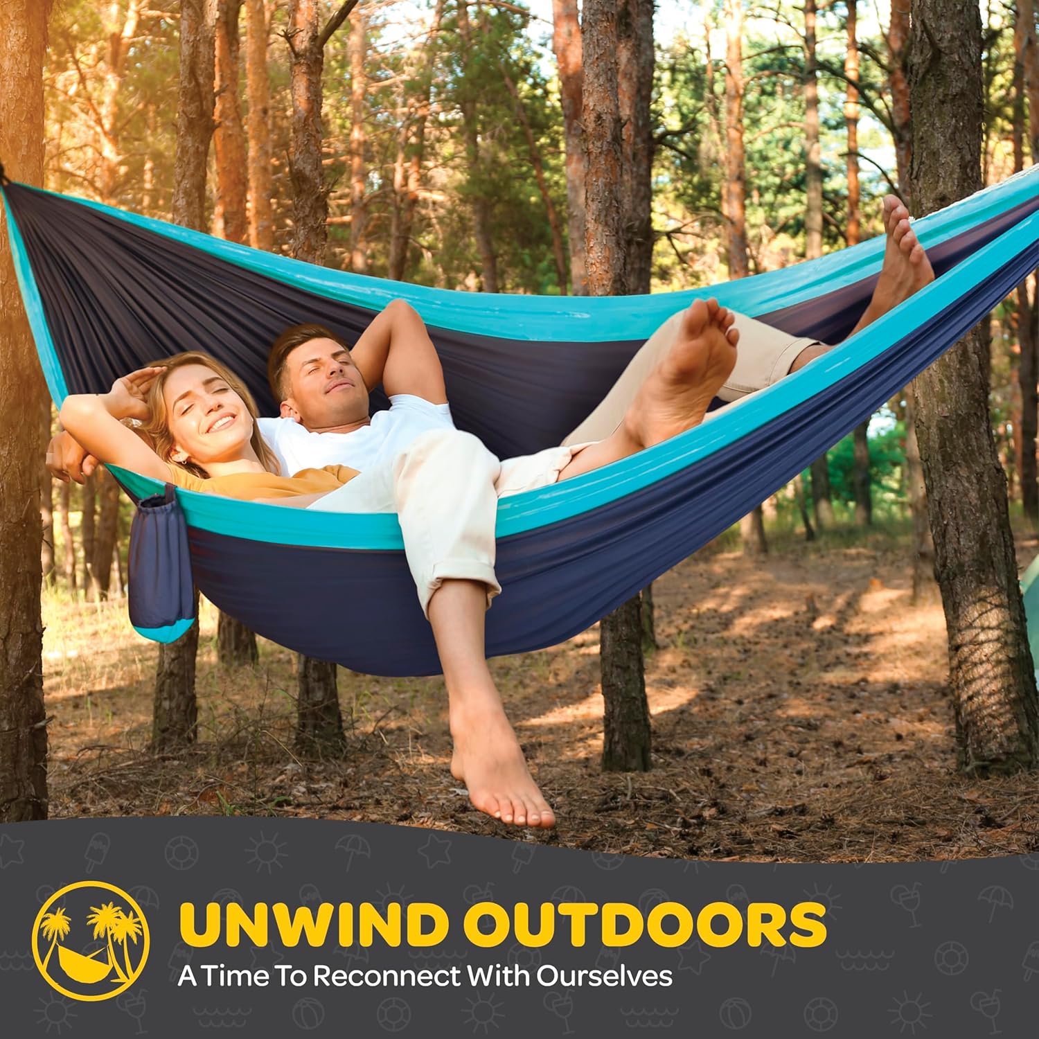 Camping Hammock, Single or Double, Lightweight for Hiking, Backpacking or the Backyard